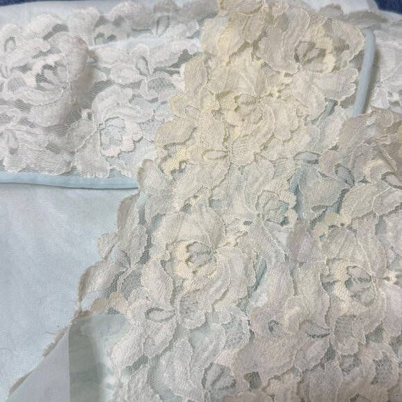Henson Kickernick Blue Sheer Nylon Lace Nightgown Gown Medium Needs Repairs - Picture 10 of 10